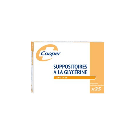 Suppositoire A La Glycerine Pour Aldulte Boite De 25 Suppos Cooper