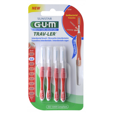 GUM Brossettes  interdentaires TRAV-LER 0,6 mm