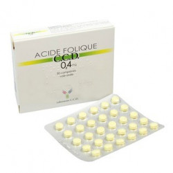 Acide Folique C.C.D. 0,4 mg 30 ou 90 comprimés