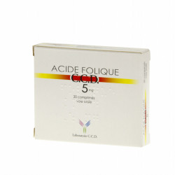Acide Folique C.C.D. 5 mg 20 comprimés