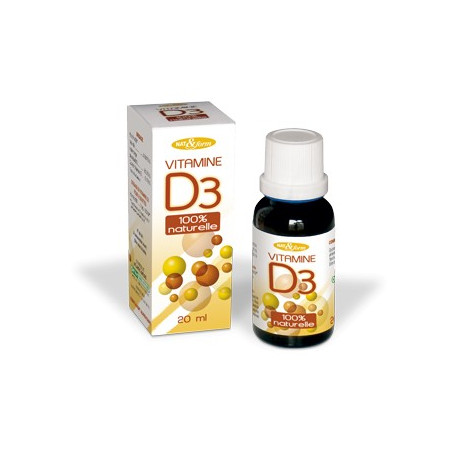 Vitamine D3 100% naturelle solution 20 ml NAT&form