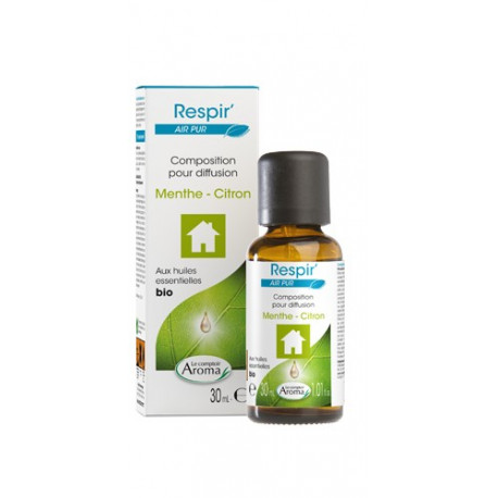 Menthe Citron Composition pour diffusion  aux huiles essentielles Bio Comptoir aroma