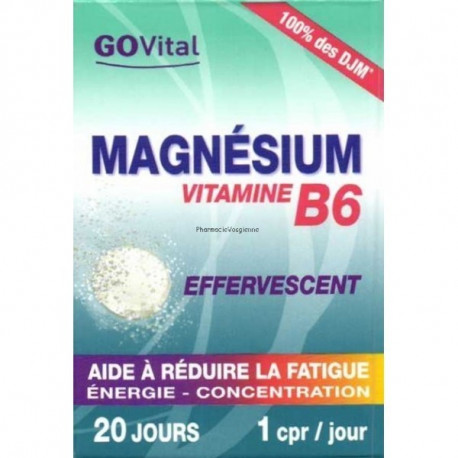 Magnésium Vitamine B6  Effervescent comprimés GOVital