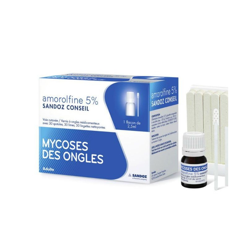 Amorolfine 5 Vernis à Ongles Pour Mycoses Des Ongles Sandoz Conseil