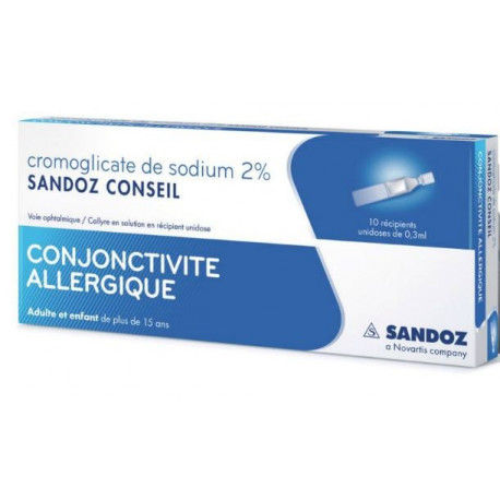 Cromoglicate de sodium Sandoz Conseil 2%