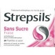 Strepsils Fraise Sans Sucre 24 pastilles