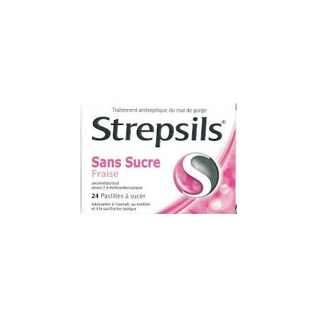 STREPSILS FRAISE Sans sucre