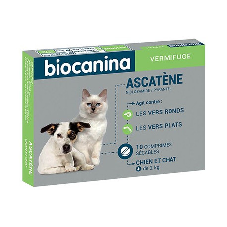 ASCATÈNE Vermifuge Chiens & Chats Biocanina