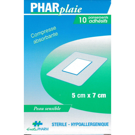 Pansements adhésifs stériles boite de 10  PHARplaie