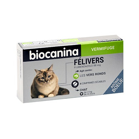 Felivers 4cp Biocanina Vermifuge Polyvalent Contre Les Vers Ronds Chez Les Chats Felivers 4cp Biocanina Vermifuge Polyvalent Contre Les Vers Ronds Chez Les Chats