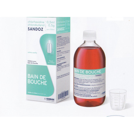 Chlorhexidine / Chlorobutanol Bain de Bouche Sandoz Conseil