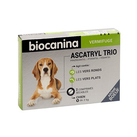 Ascatryl trio Vermifuge chien comprimés Biocanina