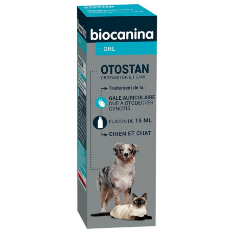 Otostan Gale Auriculaire Pour Chien Et Chat 15 Ml Biocanina