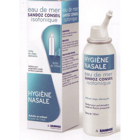 Eau de Mer isotonique spray nasal 100 ml Sandoz