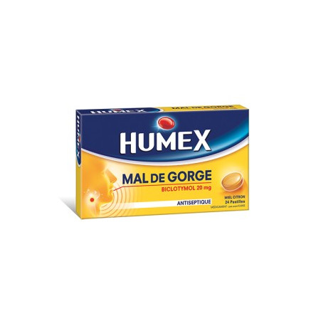 Humex mal de gorge pastilles miel citron