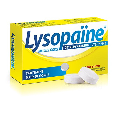 Lysopaïne Maux de Gorge Menthe Sans sucre