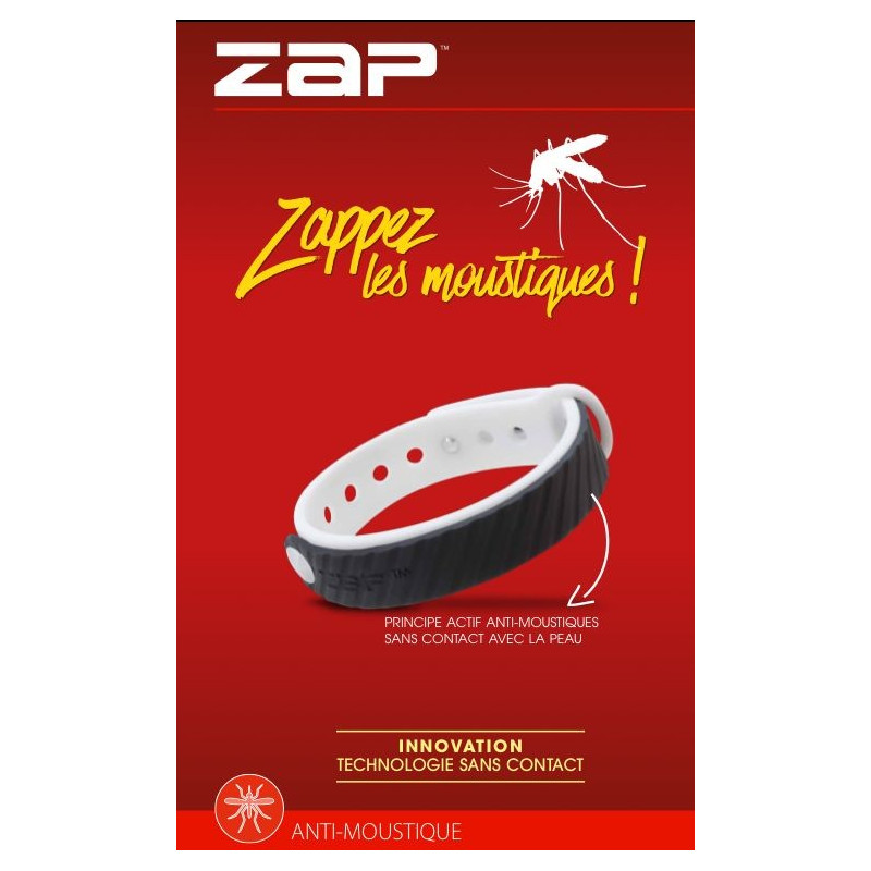 Zap bracelet répulsif antimoustiques à partir de 3 ans