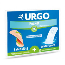 URGO Pocket 10 pansements Extensibles + 10 pansements waterproof