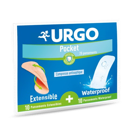 URGO Pocket 10 pansements Extensibles + 10 pansements waterproof