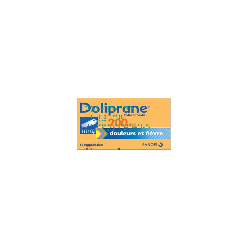 Doliprane 0 Mg 10 Suppositoires Secables Au Paracetamol Pour Enfants De 12 A 16 Kg