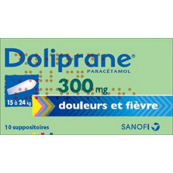 Doliprane 300 mg 10 suppositoires sécables