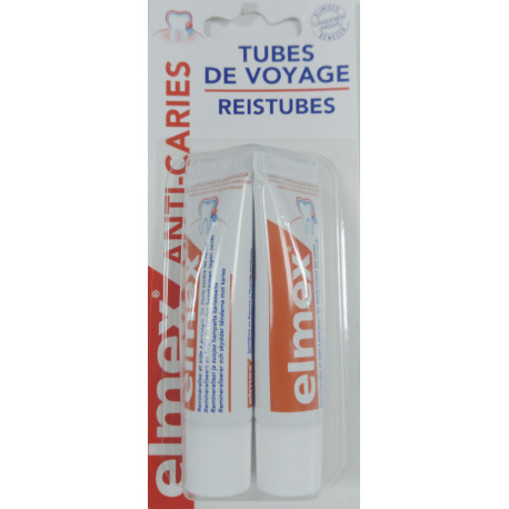 Elmex Anti-caries Dentifrice 2 tubes de voyage