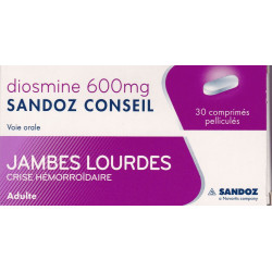 Diosmine 600 mg comprimés Sandoz