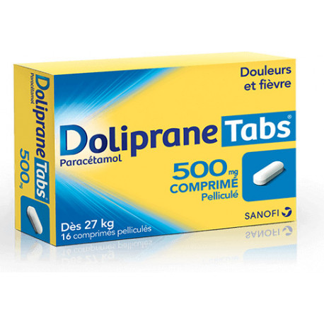 Doliprane Tabs 500 mg 16 Comprimés pelliculés