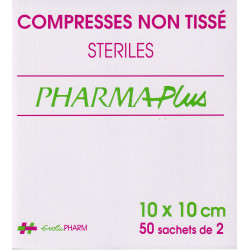 Compresses stériles Non Tissé 10 X10 sachets Pharmaplus