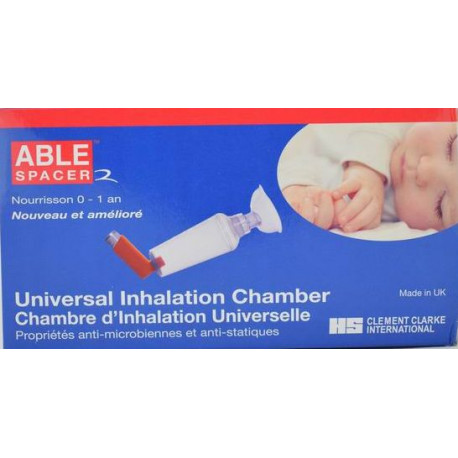 Able Spacer 2 chambre d'inhalation universelle nourrisson