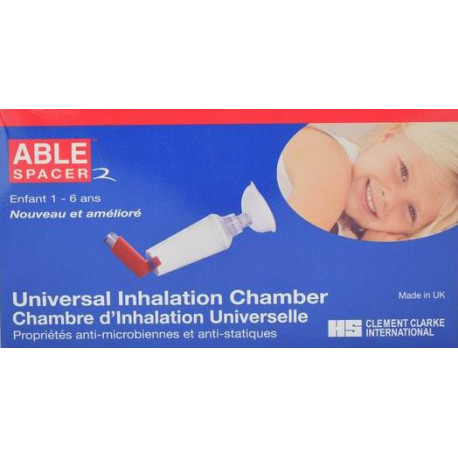 Able Spacer 2 Chambre D Inhalation Universelle Avec Valve