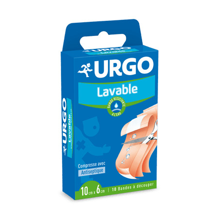 URGO Lavable 10 bandes à découper 10cm X 6cm