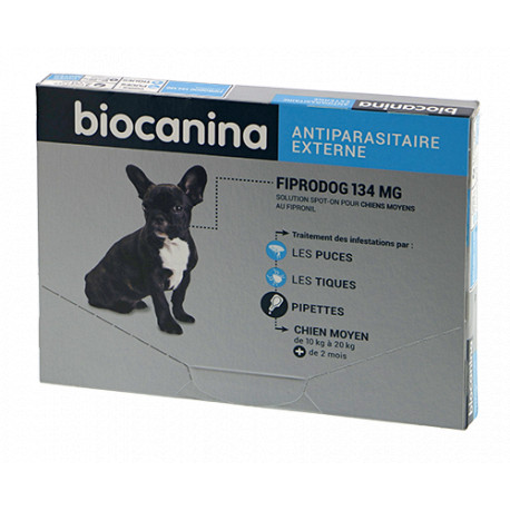 Fiprodog 134mg Spot on pour chiens moyens