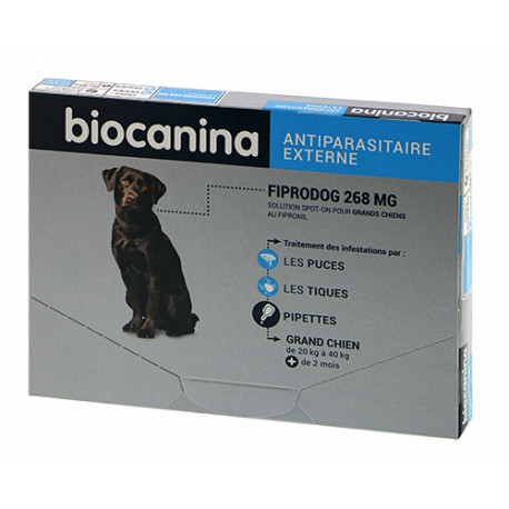 Fiprodog 268 mg Spot on pour grand chien Biocanina