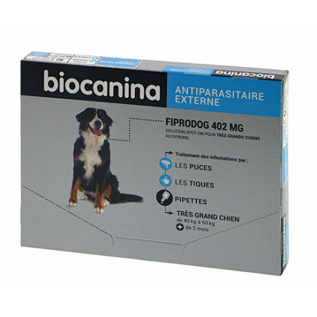 Fiprodog 402 mg Spot on pour très grand chien Biocanina