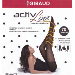 Activline Collants de maintien Plumetis Gibaud