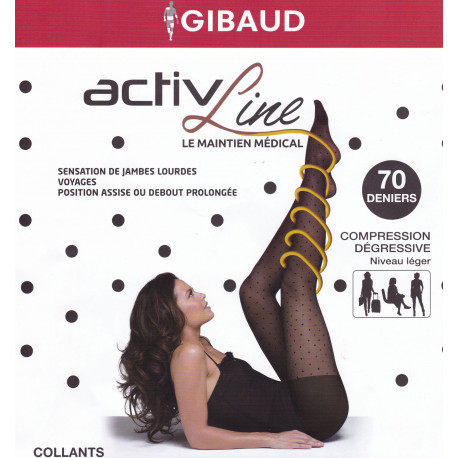 Activline Collants de maintien Plumetis Gibaud