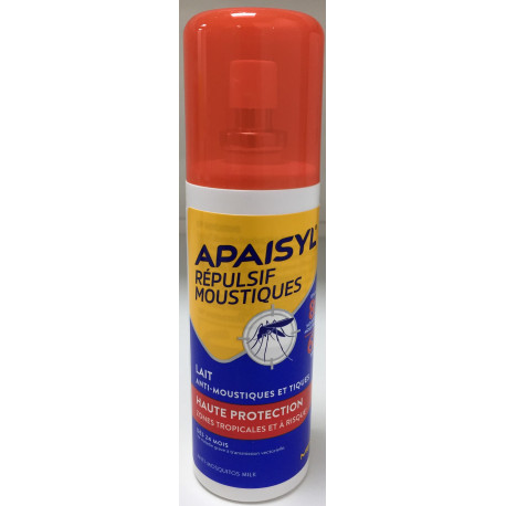 Répulsif Moustiques Apaisyl Peau Sensible 90 Ml - Efficace 8h, Sans Parfum Ni Alcool, Dès 6 Mois