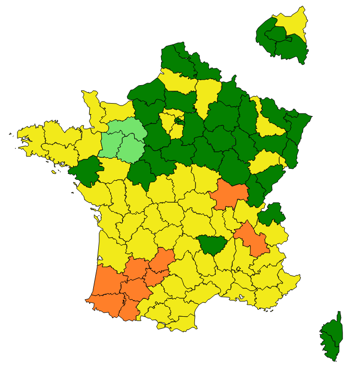 Carte du RNSA au printemps 2019